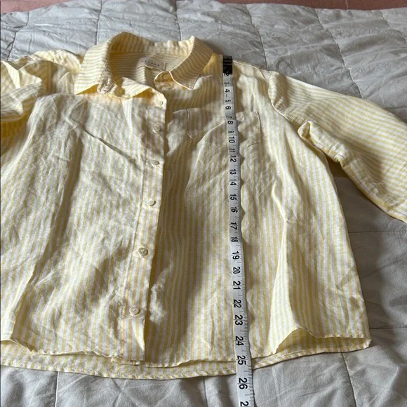 Sezane Tomboy Yellow Striped Skirt - Picture 5 of 7